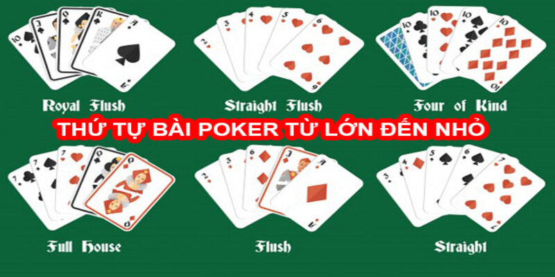 thứ tự poker